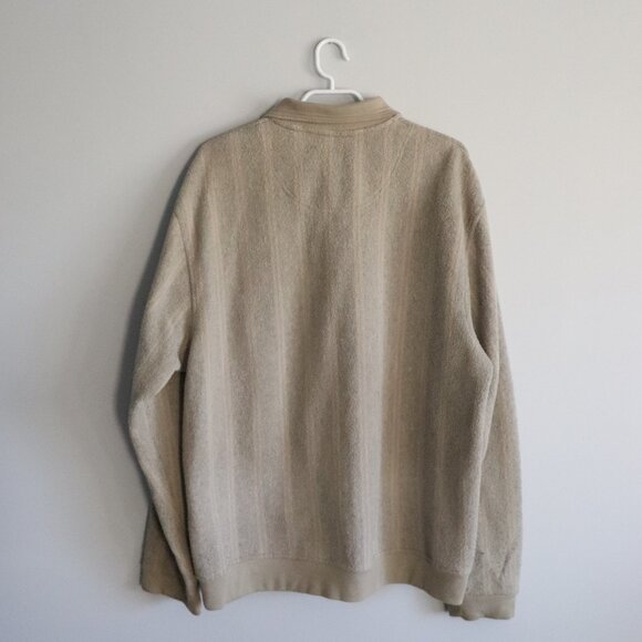 Vntg Arnold Palmer Mens Green XL Long Sleeve 90s Polo Pullover Thermal Top - Picture 2 of 12